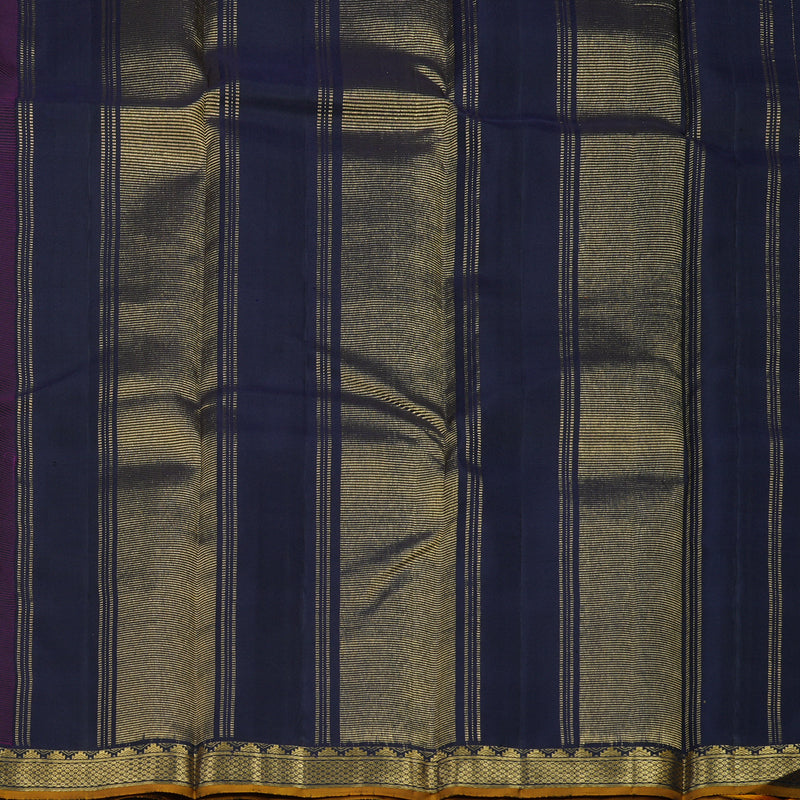 Hayagrivas Handloom Wine Purple Kanjivaram Silk Saree with Karum Neelam Border KBE1091I27-9