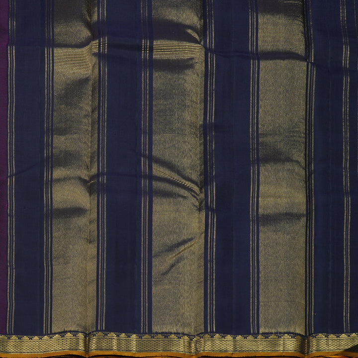 Hayagrivas Handloom Wine Purple Kanjivaram Silk Saree with Karum Neelam Border KBE1091I27-9