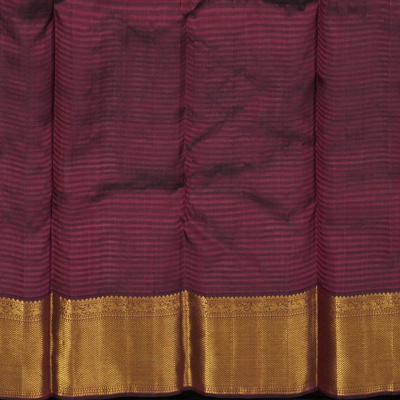 Hayagrivas Handloom Sandal Kanjivaram Silk Saree with Araku Maroon Border KBE1091I7-1
