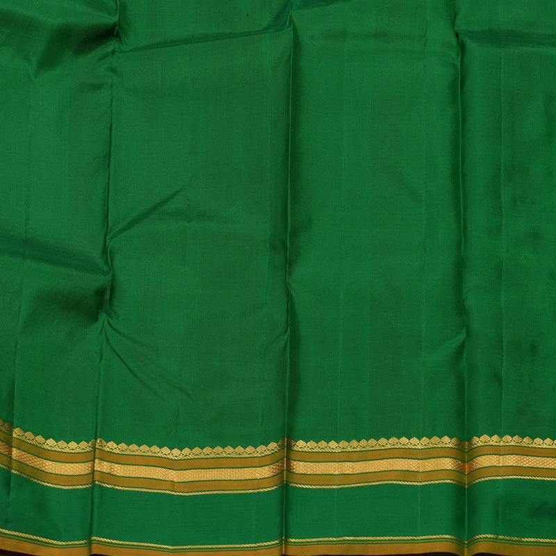 Hayagrivas Handloom Pinkish Red Kanjivaram Silk Saree with Manthalir Border KBE1093I11-4