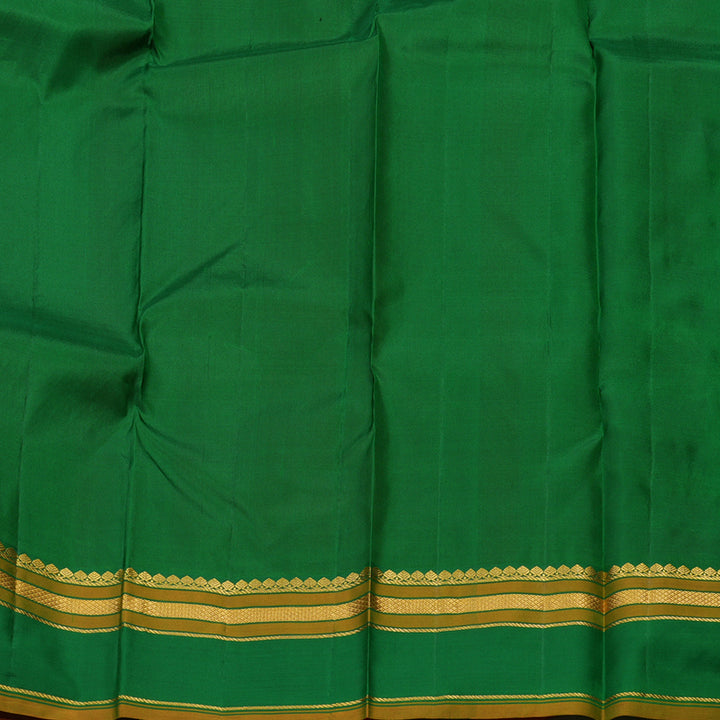 Hayagrivas Handloom Pinkish Red Kanjivaram Silk Saree with Manthalir Border KBE1093I11-4