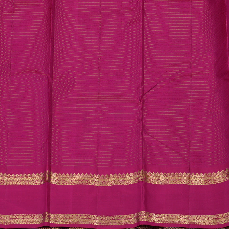 Hayagrivas Handloom Rama Green Kanjivaram Silk Saree with Wine Purple Border KBE1093I4-9