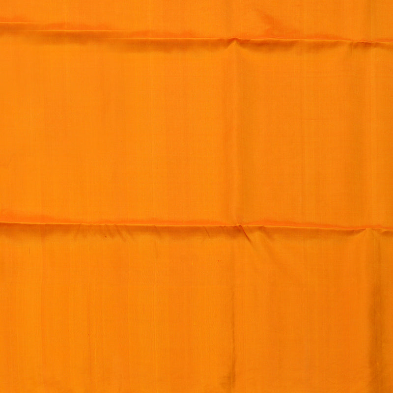 Hayagrivas Handloom Mango Yellow Pure Soft Silk Saree with Orange Border KBE1094I2-3