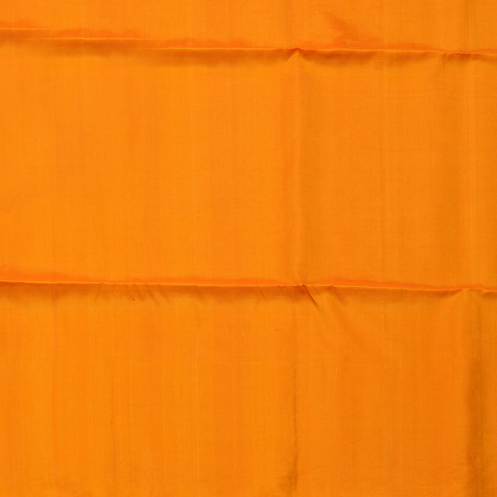 Hayagrivas Handloom Mango Yellow Pure Soft Silk Saree with Orange Border KBE1094I2-3