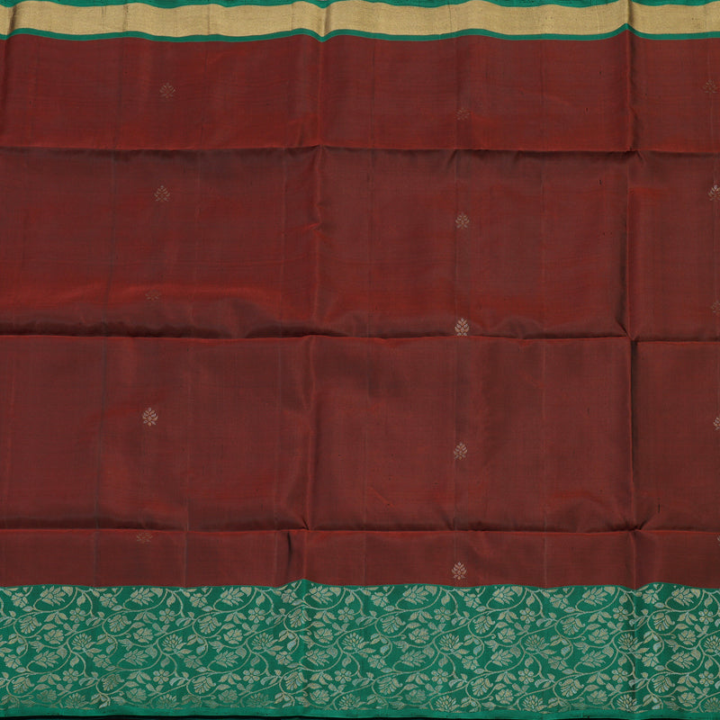 Hayagrivas Handloom Deep Araku Maroon Soft Silk Saree with Rama Green Border KBE1094I2-6