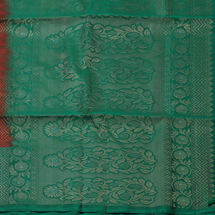 Hayagrivas Handloom Deep Araku Maroon Soft Silk Saree with Rama Green Border KBE1094I2-6