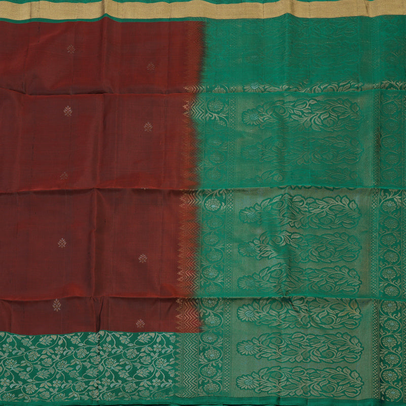 Hayagrivas Handloom Deep Araku Maroon Soft Silk Saree with Rama Green Border KBE1094I2-6