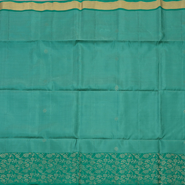 Hayagrivas Handloom Faded Green Soft Silk Saree with Rama Green Border KBE1094I2-9