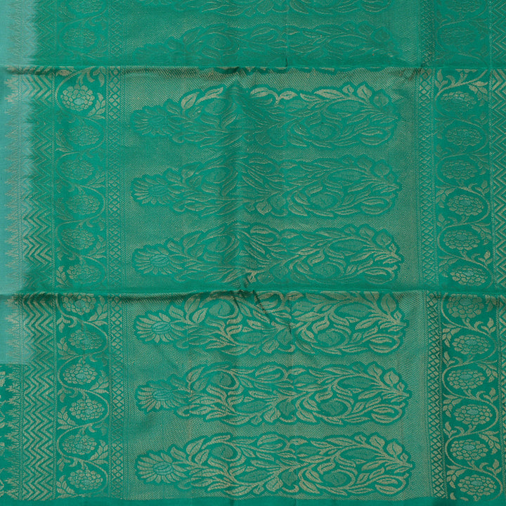 Hayagrivas Handloom Faded Green Soft Silk Saree with Rama Green Border KBE1094I2-9