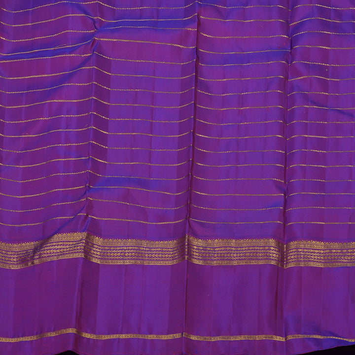 Hayagrivas Handloom Powder Blue Kanjivaram Silk Saree with Purple Border KBE1099I4-1