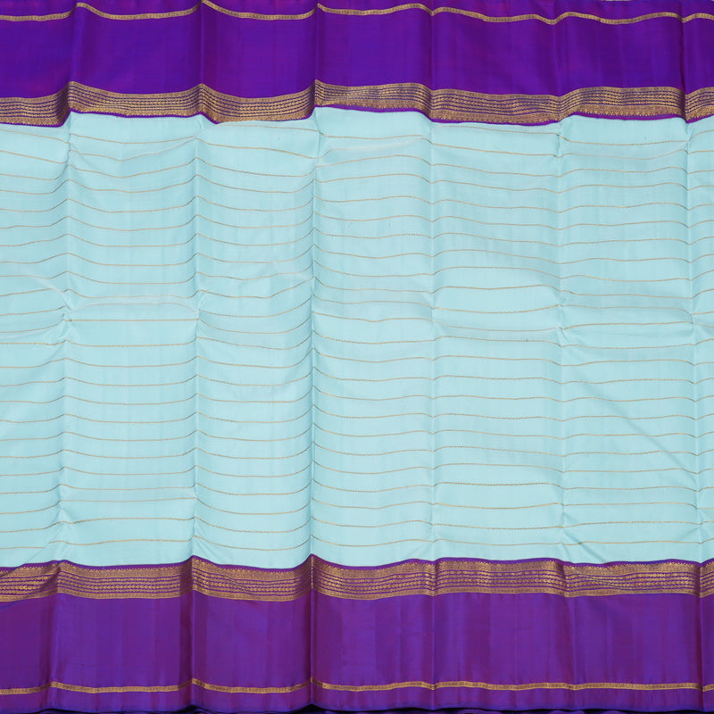 Hayagrivas Handloom Powder Blue Kanjivaram Silk Saree with Purple Border KBE1099I4-1