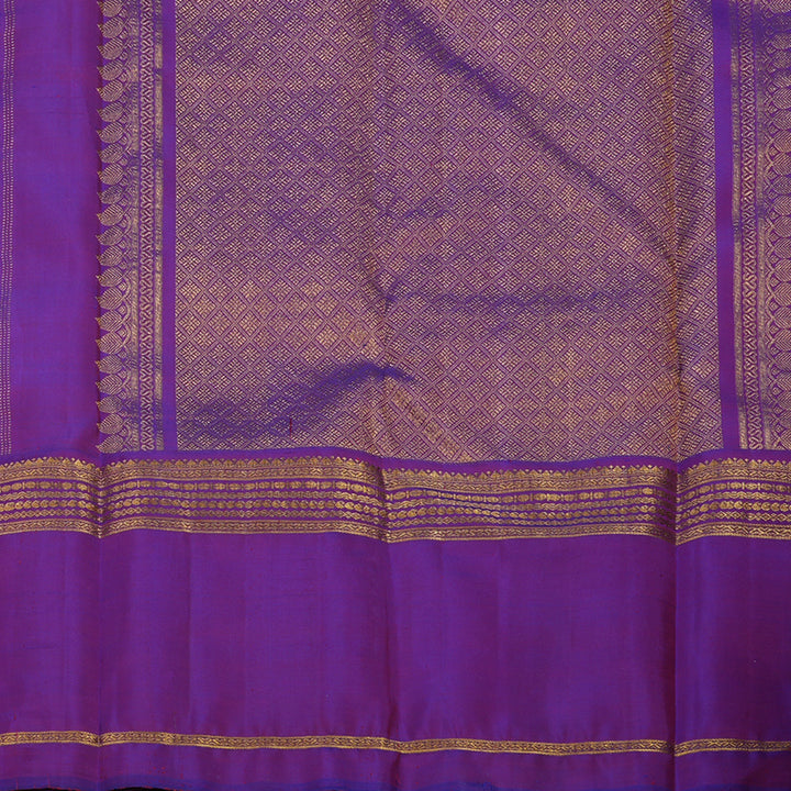 Hayagrivas Handloom Powder Blue Kanjivaram Silk Saree with Purple Border KBE1099I4-1