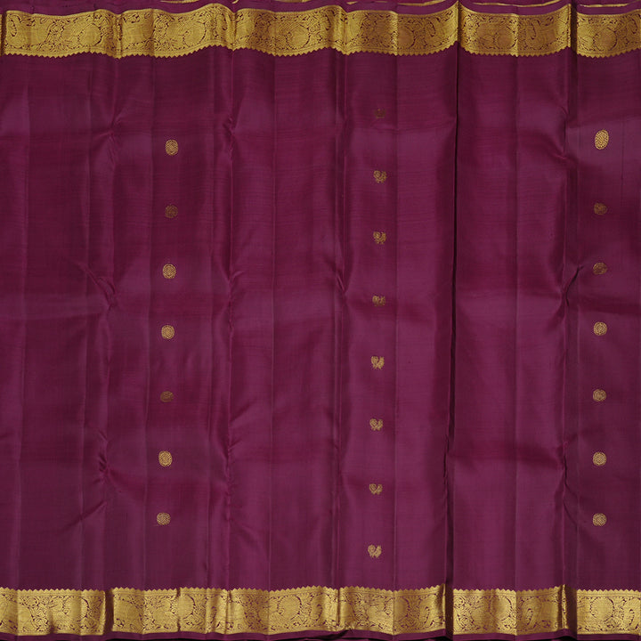 Hayagrivas Handloom Kanjivaram Purple Silk Saree KBE109D11-2