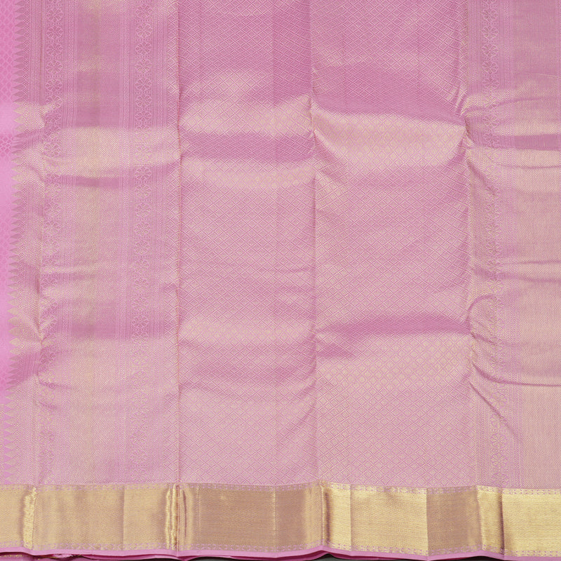Hayagrivas Handloom Kanjivaram silk saree in elegant  Baby pink KBE109D26-6