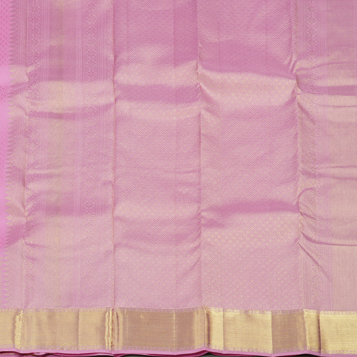 Hayagrivas Handloom Kanjivaram silk saree in elegant  Baby pink KBE109D26-6
