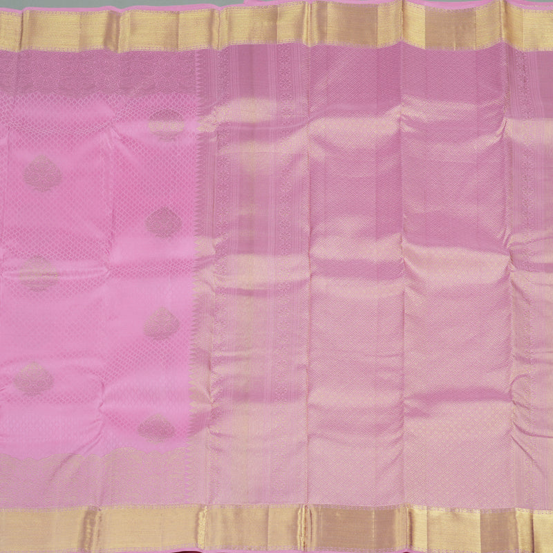 Hayagrivas Handloom Kanjivaram silk saree in elegant  Baby pink KBE109D26-6