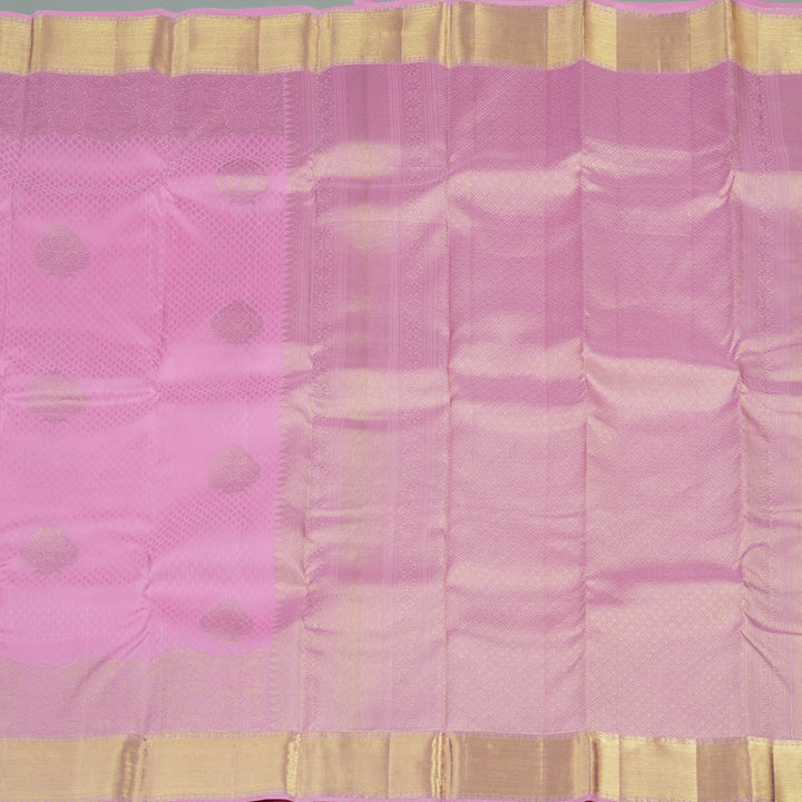 Hayagrivas Handloom Kanjivaram silk saree in elegant  Baby pink KBE109D26-6