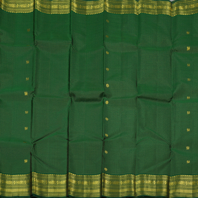 Hayagrivas Bottle Green Handloom Kanjivaram Silk Saree KBE10D10-1