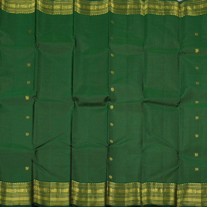 Hayagrivas Bottle Green Handloom Kanjivaram Silk Saree KBE10D10-1