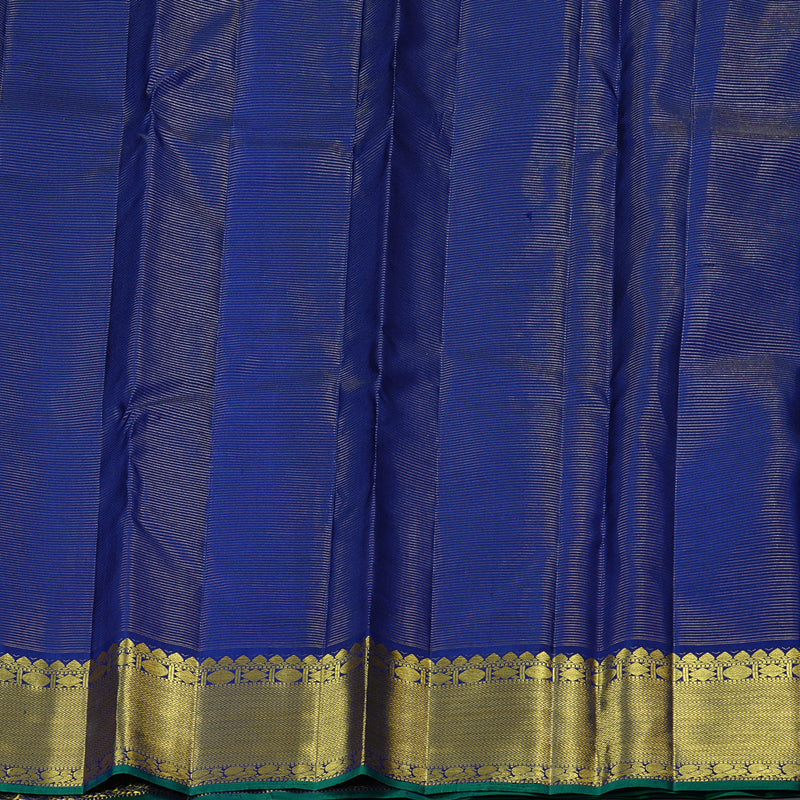 Hayagrivas Dark Blue Handloom Kanjivaram Silk Saree KBE10D10-2