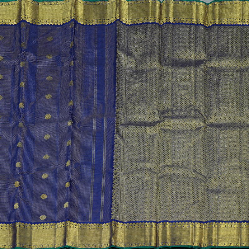 Hayagrivas Dark Blue Handloom Kanjivaram Silk Saree KBE10D10-2