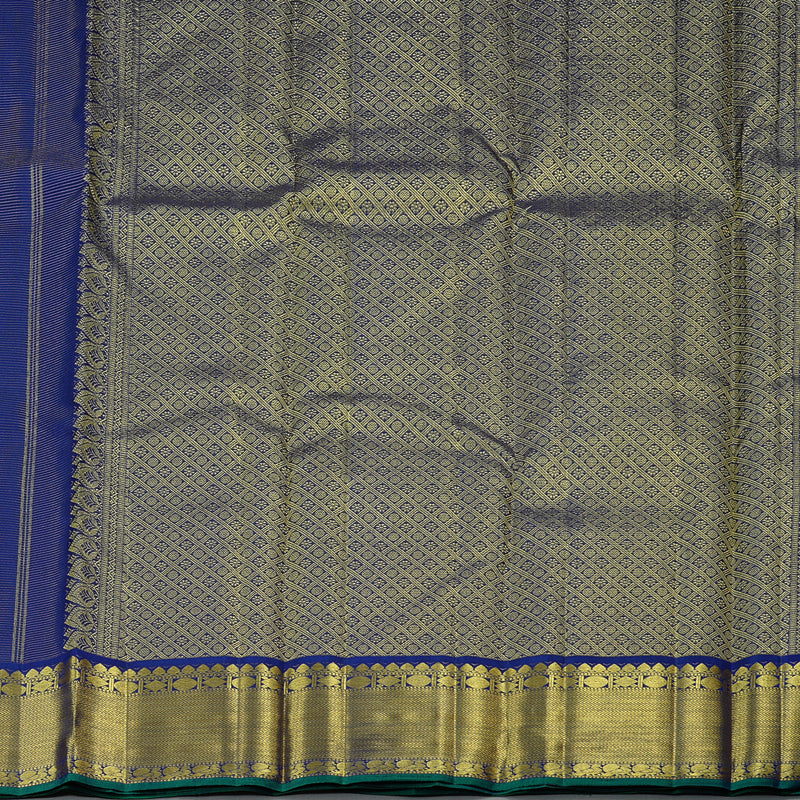 Hayagrivas Dark Blue Handloom Kanjivaram Silk Saree KBE10D10-2