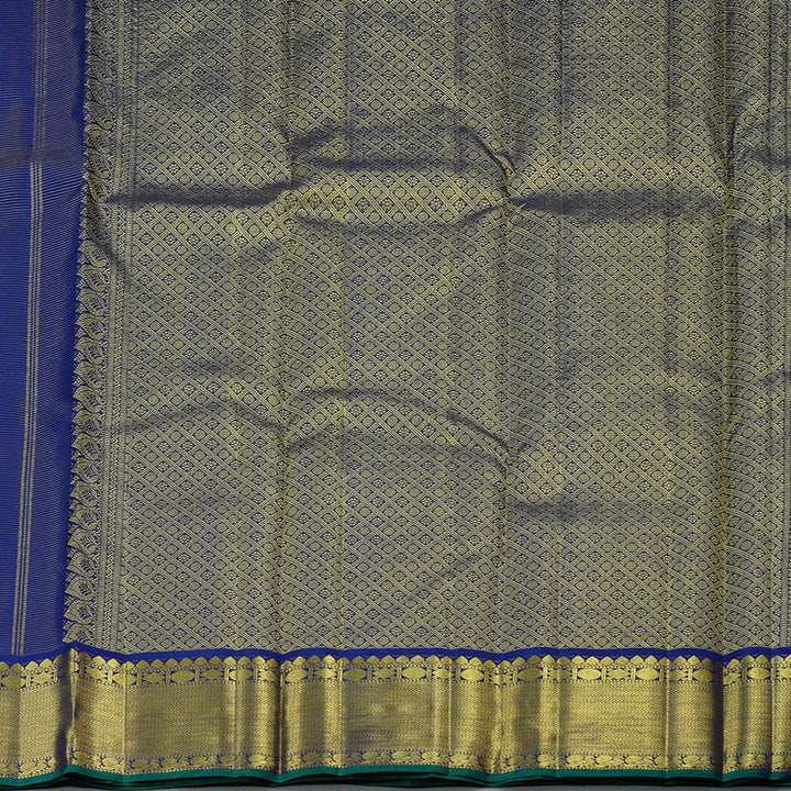 Hayagrivas Dark Blue Handloom Kanjivaram Silk Saree KBE10D10-2