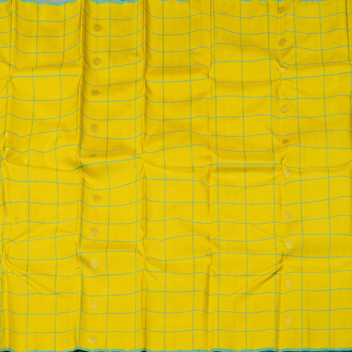 Hayagrivas Lemon Yellow Handloom Kanjivaram Silk Saree KBE10D13-3
