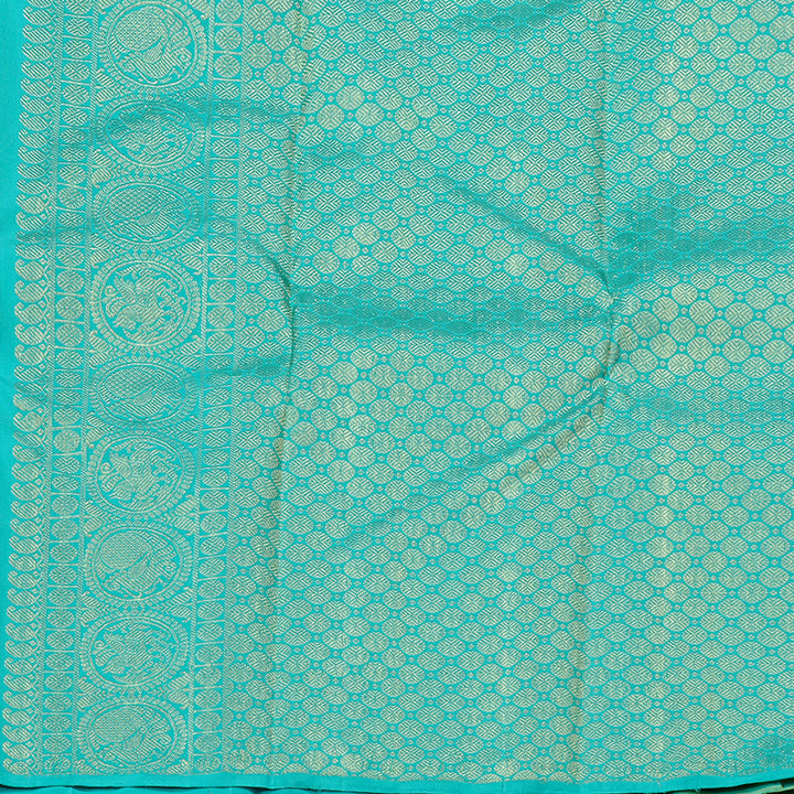 Hayagrivas Lemon Yellow Handloom Kanjivaram Silk Saree KBE10D13-3