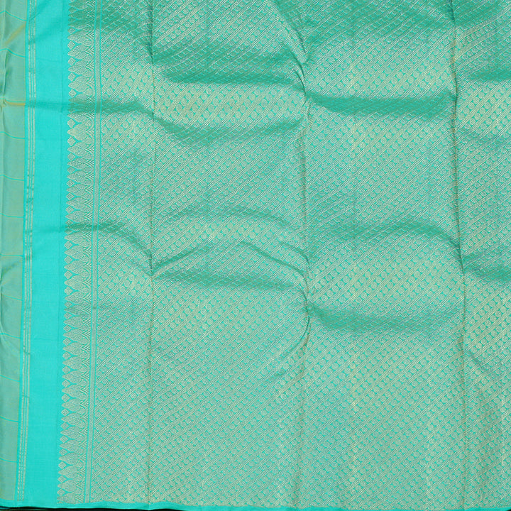 Hayagrivas Lemon Yellow Handloom Kanjivaram Silk Saree KBE10D13-6