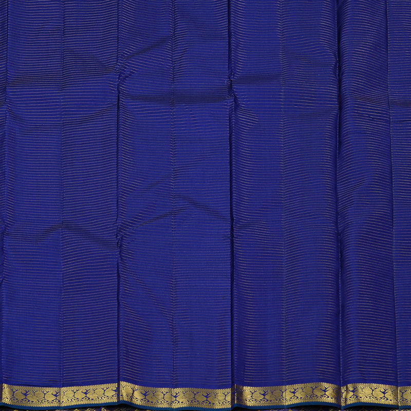 Hayagrivas Handloom Kanjivaram Silk Saree in Majestic Dark Blue KBE10D14-1