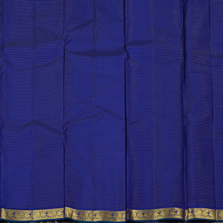 Hayagrivas Handloom Kanjivaram Silk Saree in Majestic Dark Blue KBE10D14-1