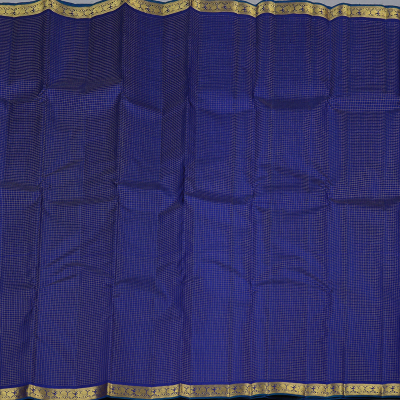 Hayagrivas Handloom Kanjivaram Silk Saree in Majestic Dark Blue KBE10D14-1
