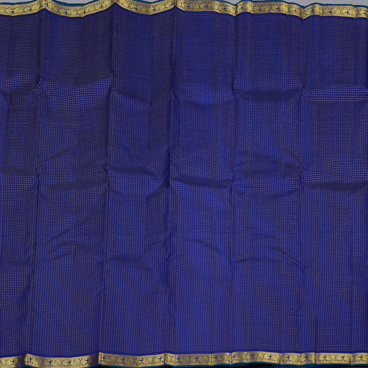 Hayagrivas Handloom Kanjivaram Silk Saree in Majestic Dark Blue KBE10D14-1