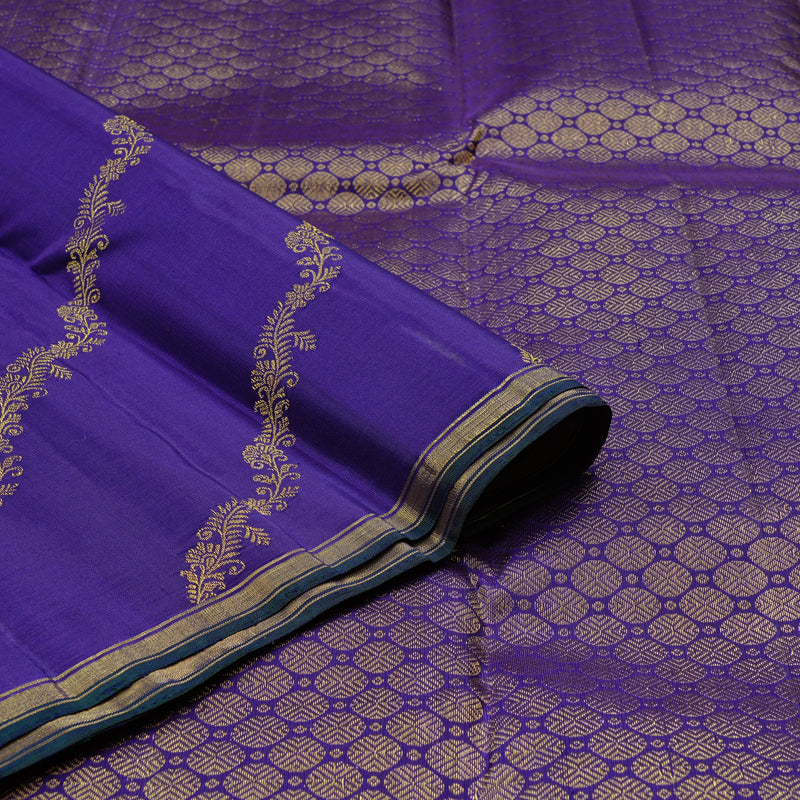 Hayagrivas Blue Handloom Kanjivaram Silk Saree KBE10D2-1