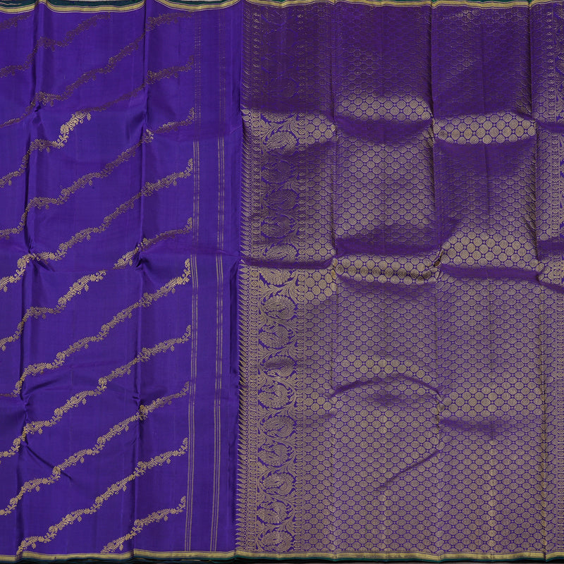 Hayagrivas Blue Handloom Kanjivaram Silk Saree KBE10D2-1