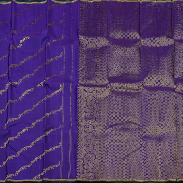 Hayagrivas Blue Handloom Kanjivaram Silk Saree KBE10D2-1