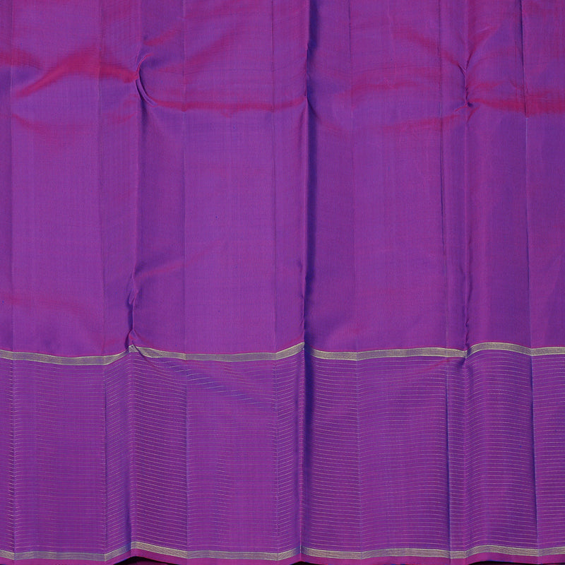 Hayagrivas Blue Handloom Kanjivaram Silk Saree with Purple Border KBE10D22-2