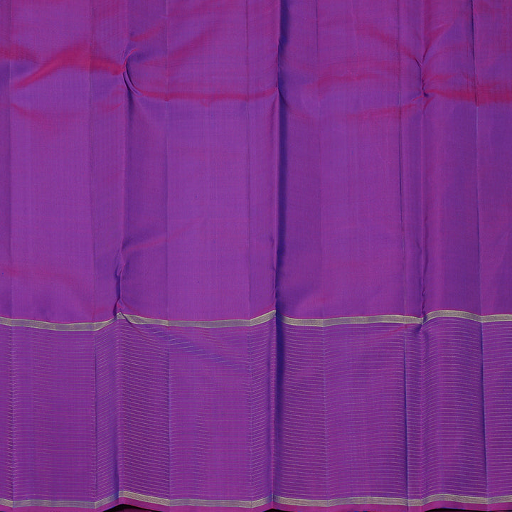 Hayagrivas Blue Handloom Kanjivaram Silk Saree with Purple Border KBE10D22-2