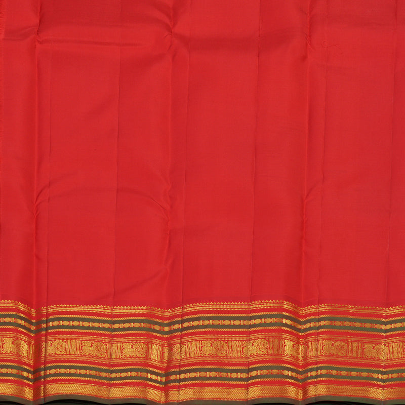 Hayagrivas Sandal Handloom Kanjivaram Silk Saree with Red Border KBE10D24-2