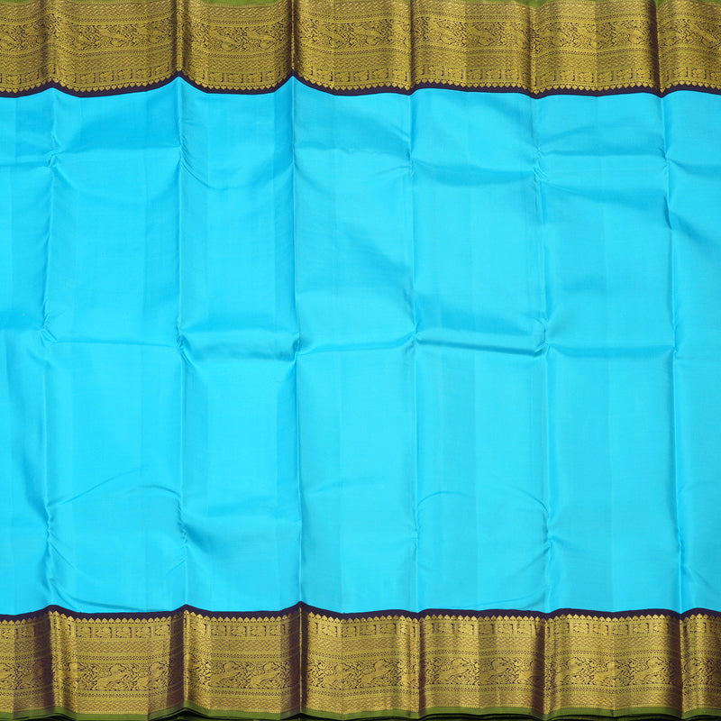 Hayagrivas Handloom Pure Kanjivaram Silk Saree in Enchanting Sky Blue KBE10D24-5