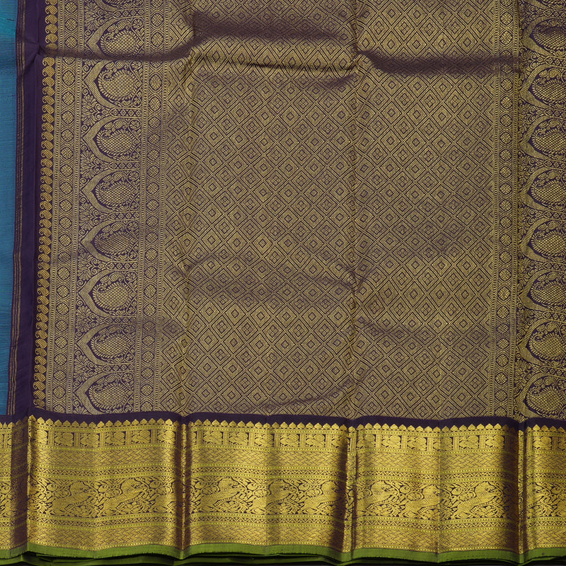 Hayagrivas Handloom Pure Kanjivaram Silk Saree in Enchanting Sky Blue KBE10D24-5