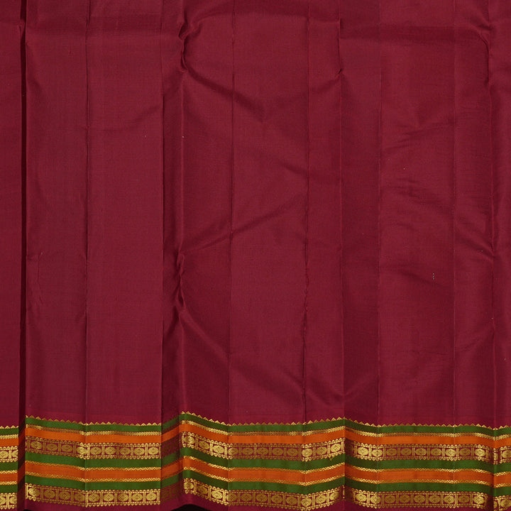 Hayagrivas Handloom Kanjivaram Silk Saree in Stunning Fluorescent Green KBE10D26-3