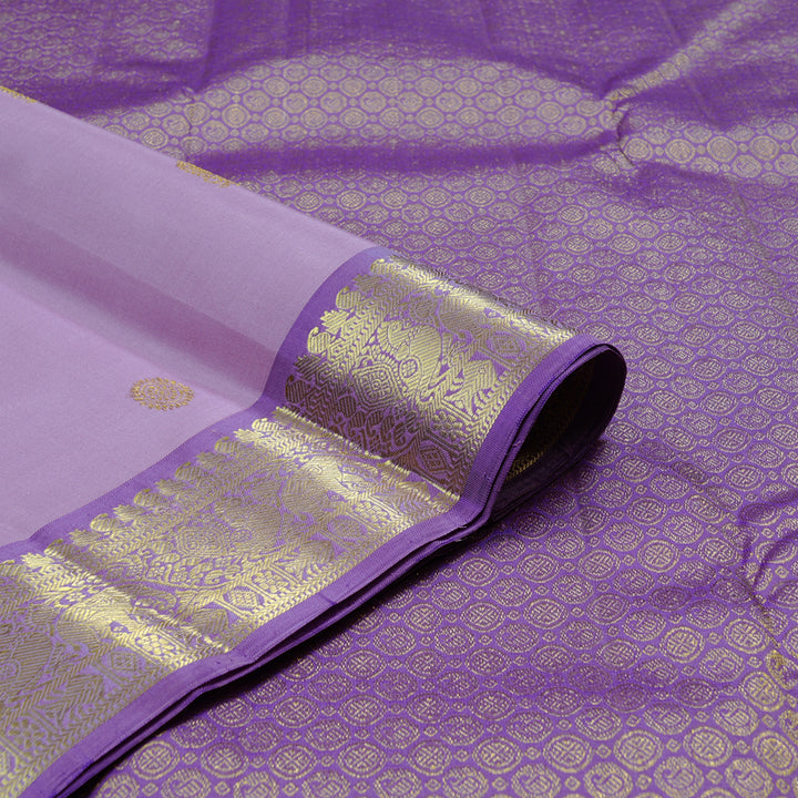 Hayagrivas Handloom Kanjivaram Silk Saree in Enchanting Lavender KBE10D5-1