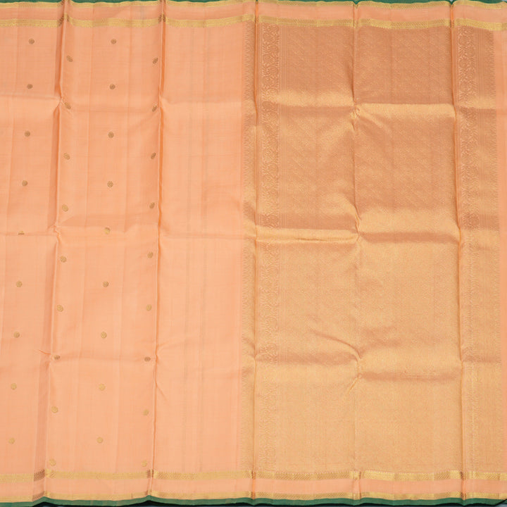 Hayagrivas Handloom Peach Kanjivaram Silk Saree KBE1109I3-1
