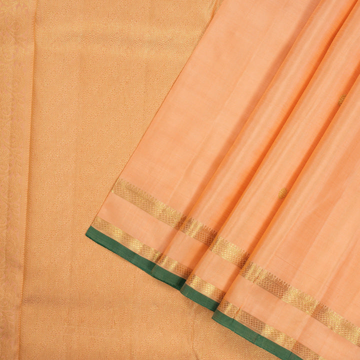 Hayagrivas Handloom Peach Kanjivaram Silk Saree KBE1109I3-1