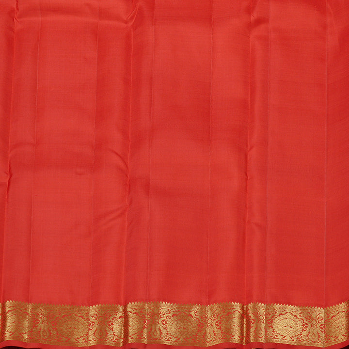 Hayagrivas Red Handloom Kanjivaram Silk Saree KBE110D10-1