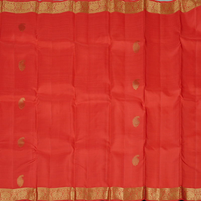 Hayagrivas Red Handloom Kanjivaram Silk Saree KBE110D10-1