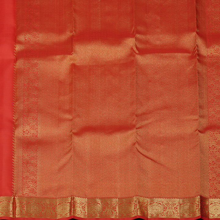 Hayagrivas Red Handloom Kanjivaram Silk Saree KBE110D10-1
