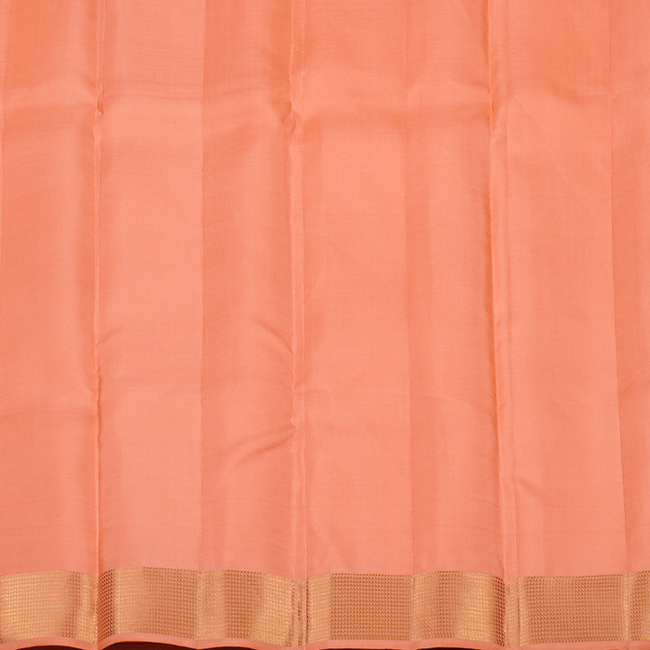 Hayagrivas Peach Pink Handloom Kanjivaram Silk Saree KBE110D13-1